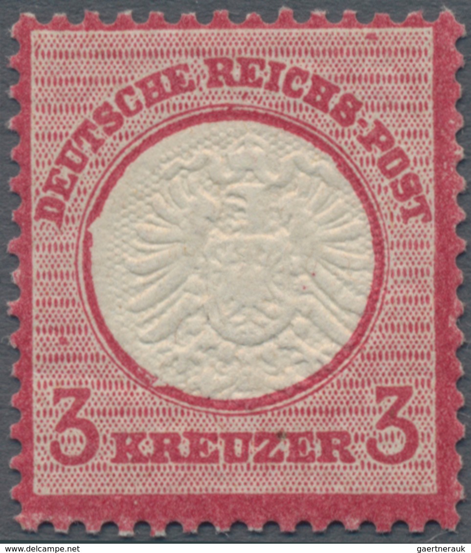 Deutsches Reich - Brustschild: 1872 Großer Schild 3 Kr. Ungebraucht Mit Plattenfehler IV B: Je Klein - Ungebraucht