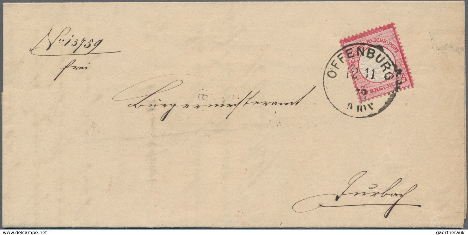 Deutsches Reich - Brustschild: 1872. Seltene EF Aus 3 Kreuzer (gr Schild) Auf Brief In Den Eigenen L - Unused Stamps