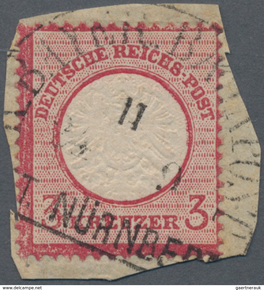 Deutsches Reich - Brustschild: 1872, Großer Schild 3 Kr. Karmin Mit BAYERN-Bahnpost-Halbkreistempel - Unused Stamps