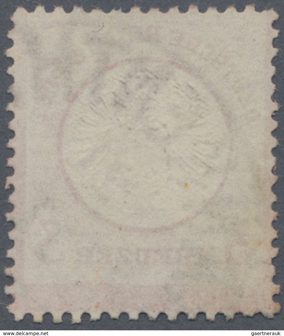 Deutsches Reich - Brustschild: 1872, Großer Schild 3 Kr. Karmin Mit BAYERN-Halbkreistempel "FRANKENT - Ungebraucht