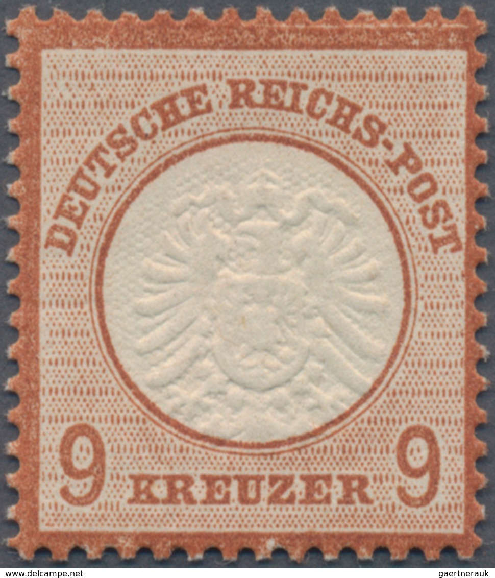 Deutsches Reich - Brustschild: 1872, 9 Kr. Rötlichbraun, Großer Schild, Einwandfrei Postfrische Mark - Unused Stamps