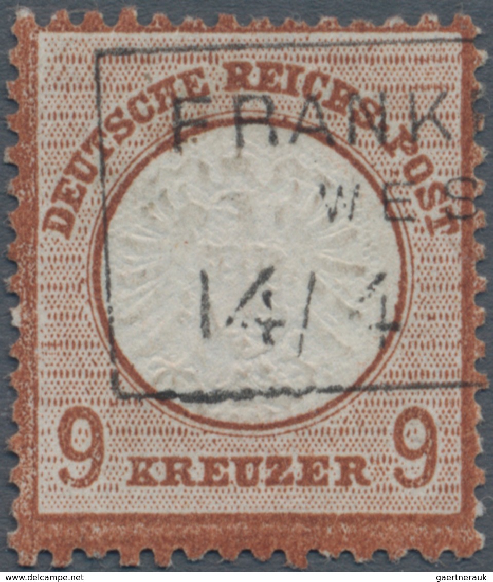 Deutsches Reich - Brustschild: 1872, Großer Schild 9 Kr. In Seltener C-Farbe Mit Nuance Schokoladenb - Unused Stamps