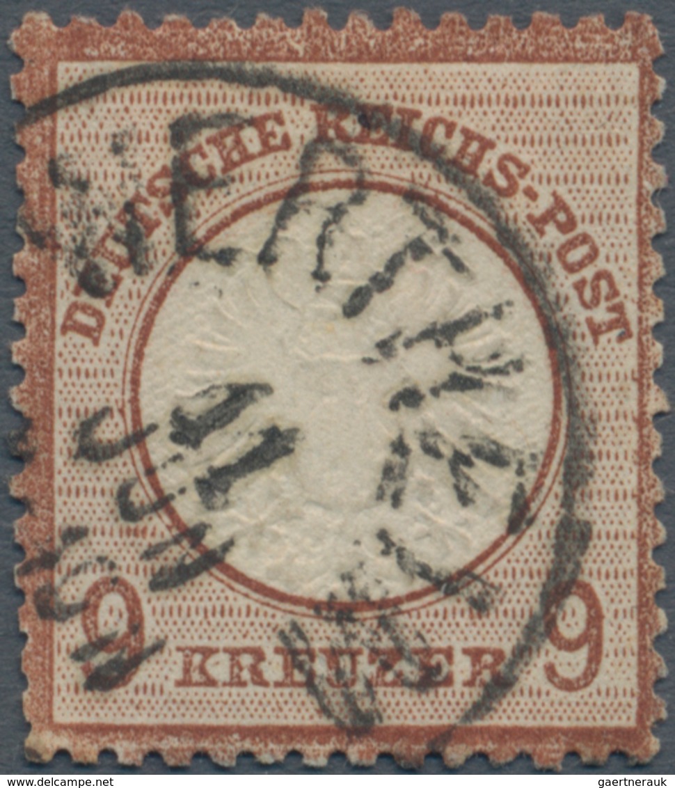 Deutsches Reich - Brustschild: 1872, Großer Schild 9 Kr. In Seltener C-Farbe Lebhaftbraun Mit K1 "WE - Unused Stamps