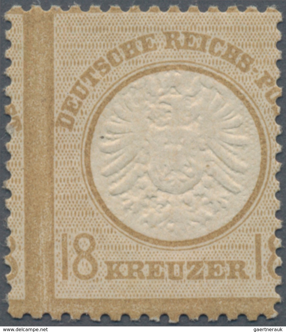 Deutsches Reich - Brustschild: 1872 Großer Schild 5 Gr. Ockerbraun Mit Senkrechter Verzähnung Durch - Ungebraucht