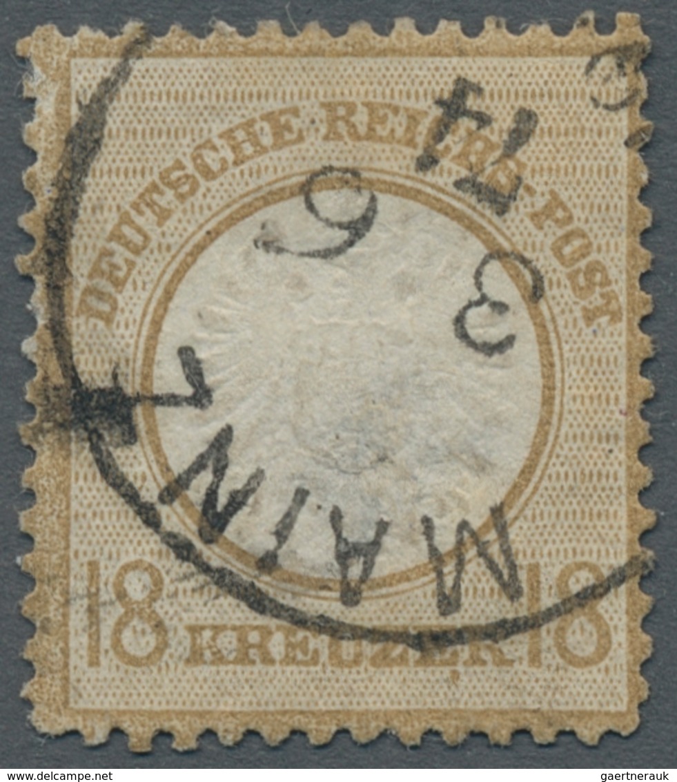 Deutsches Reich - Brustschild: 1872, "18 Kr. Großer Schild Mit PLF I", Farbfrischer Wert Mit Hellen - Unused Stamps