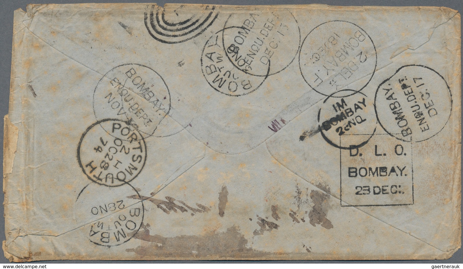Deutsches Reich - Brustschild: POST NACH INDIEN: 1874, 2½ Auf 2½ Gr. Als Portogerechte Einzelfrankat - Unused Stamps