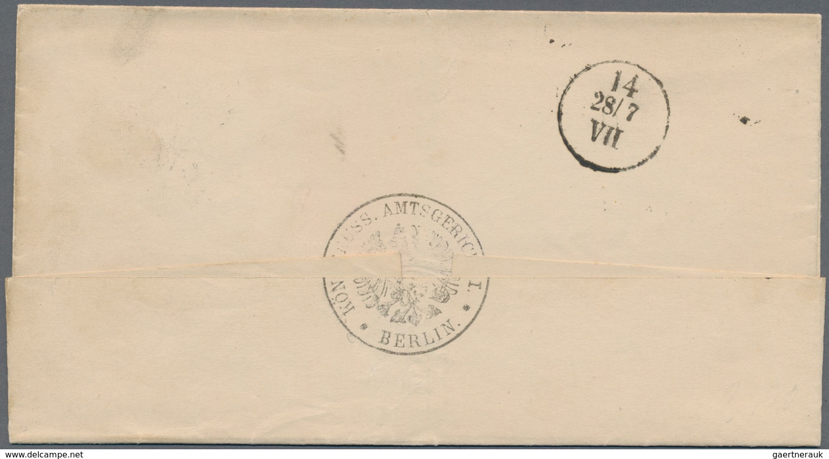 Deutsches Reich - Pfennig: 1885, 5 Pf Lila Als EF Entwertet Mit K1 Auf Ortsbrief Zu Ermäßigter Gebüh - Briefe U. Dokumente