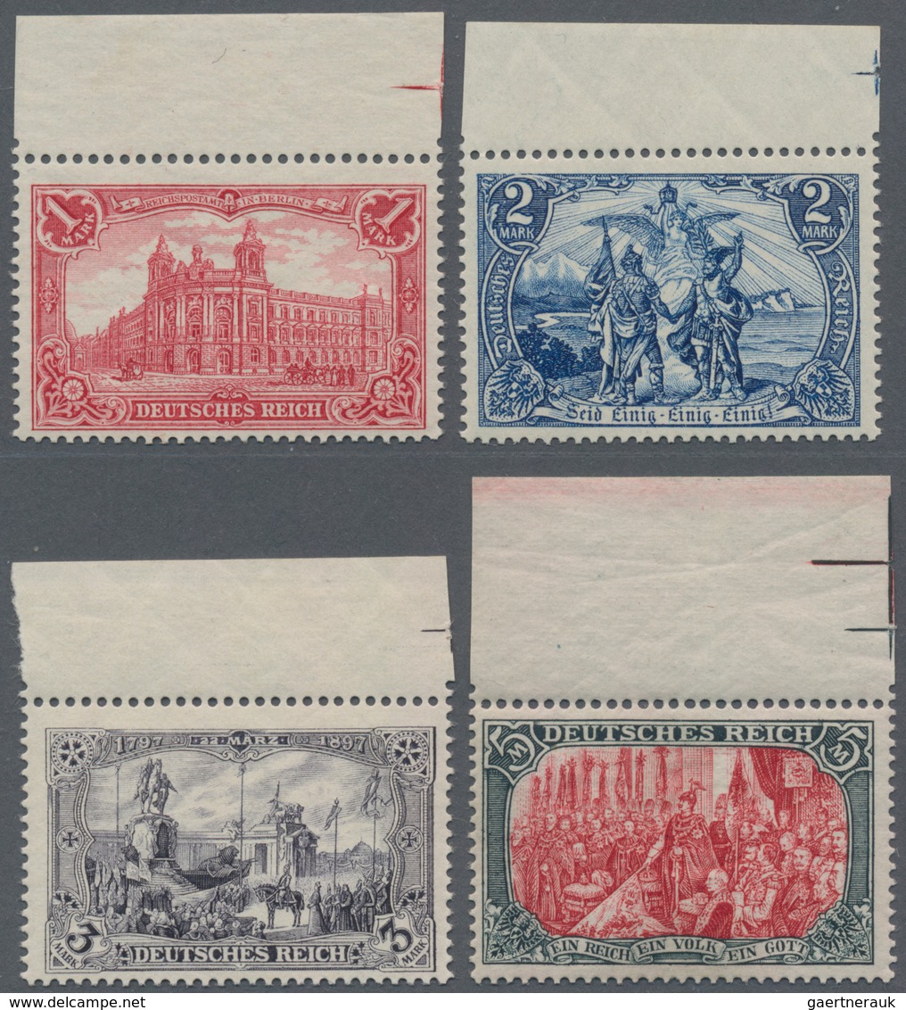 Deutsches Reich - Germania: 1902, Germania Pfennig- Und Mark-Werte Komplett Ohne WZ, Außergewöhnlich - Unused Stamps