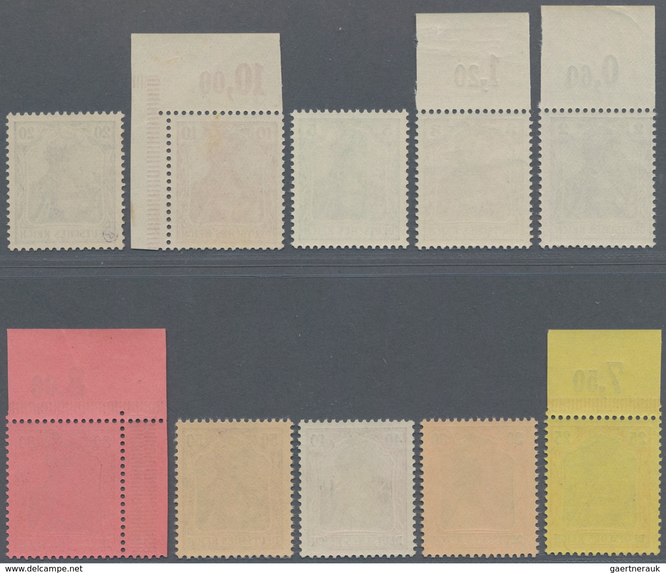 Deutsches Reich - Germania: 1902, Germania Mit Wasserzeichen, 2 Pfg. Bis 80 Pfg., Kompletter Satz, D - Unused Stamps