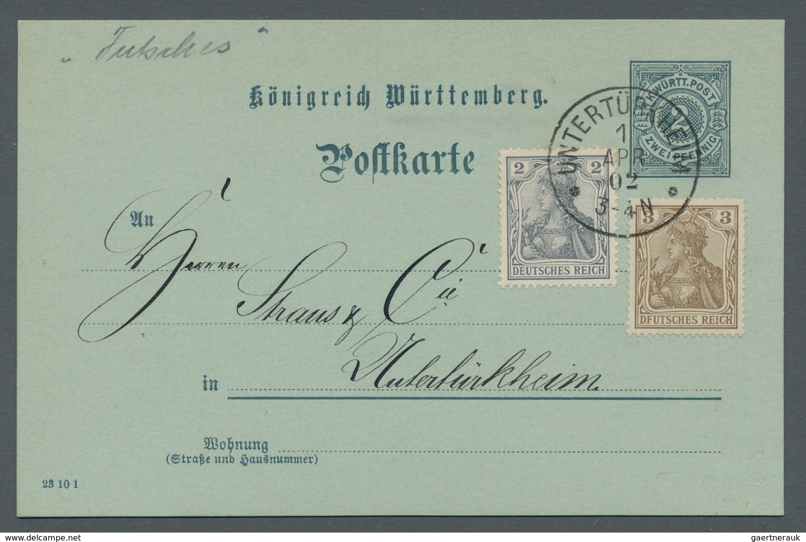 Deutsches Reich - Germania: 1902, "Germania Ohne Wasserzeichen", Kleine Zusammenstellung Ersttagsbri - Unused Stamps