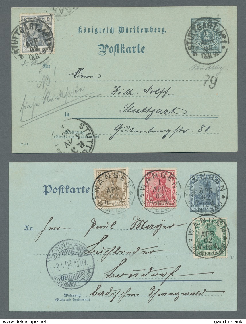 Deutsches Reich - Germania: 1902, "2 Bis 30 Pfg. Germania Ohne Wasserzeichen", Je Mit Sauberem Erstt - Unused Stamps