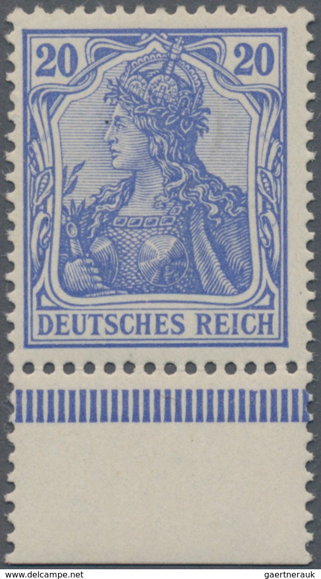 Deutsches Reich - Germania: 1902, Germania 20 Pf Lilaultramarin, Ohne Wasserzeichen, Postfrisches Ex - Ongebruikt