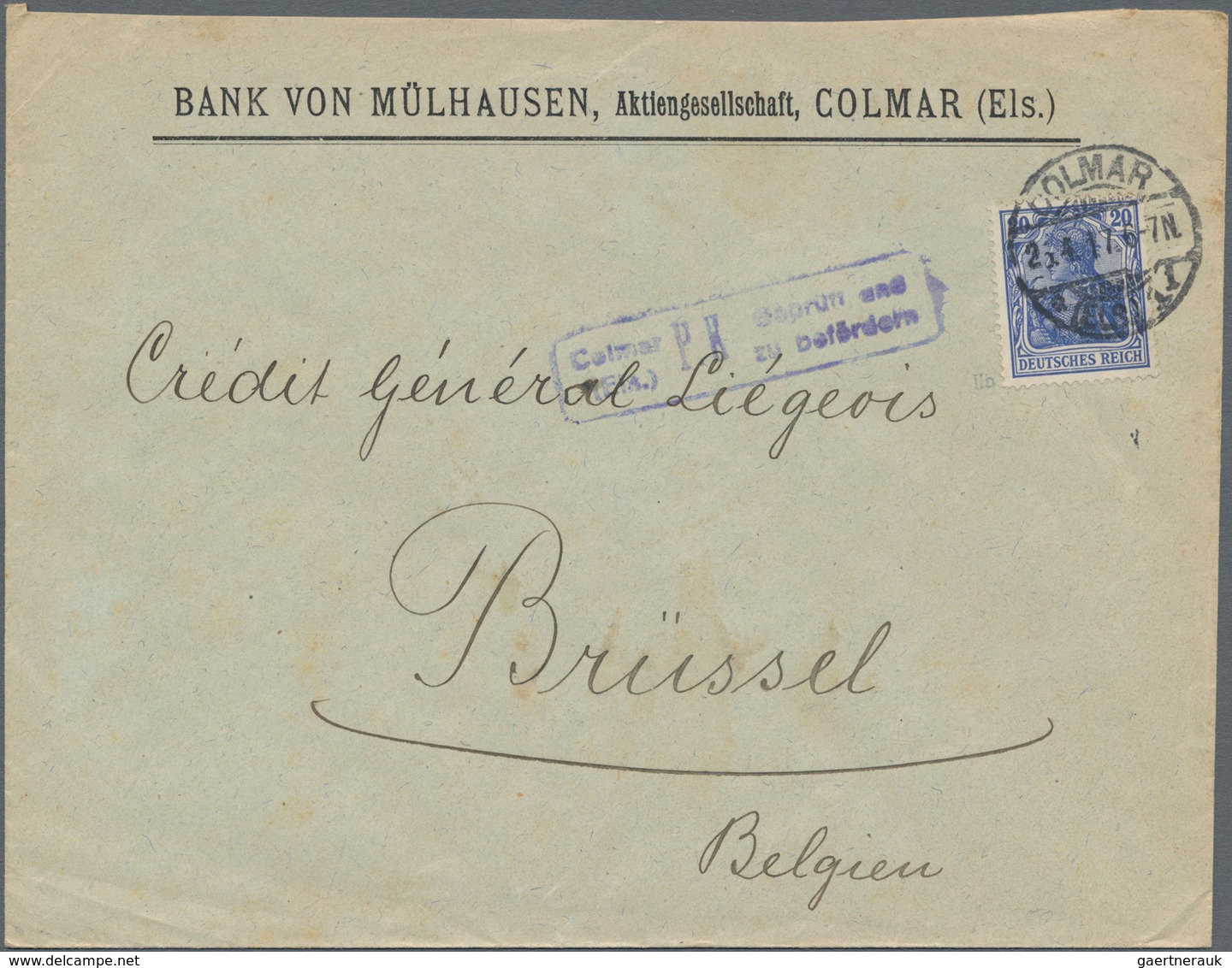 Deutsches Reich - Germania: 1915, 20 Pf Violettultramarin, Zwei Marken Der Seltenen Farbe In Versch. - Ungebraucht