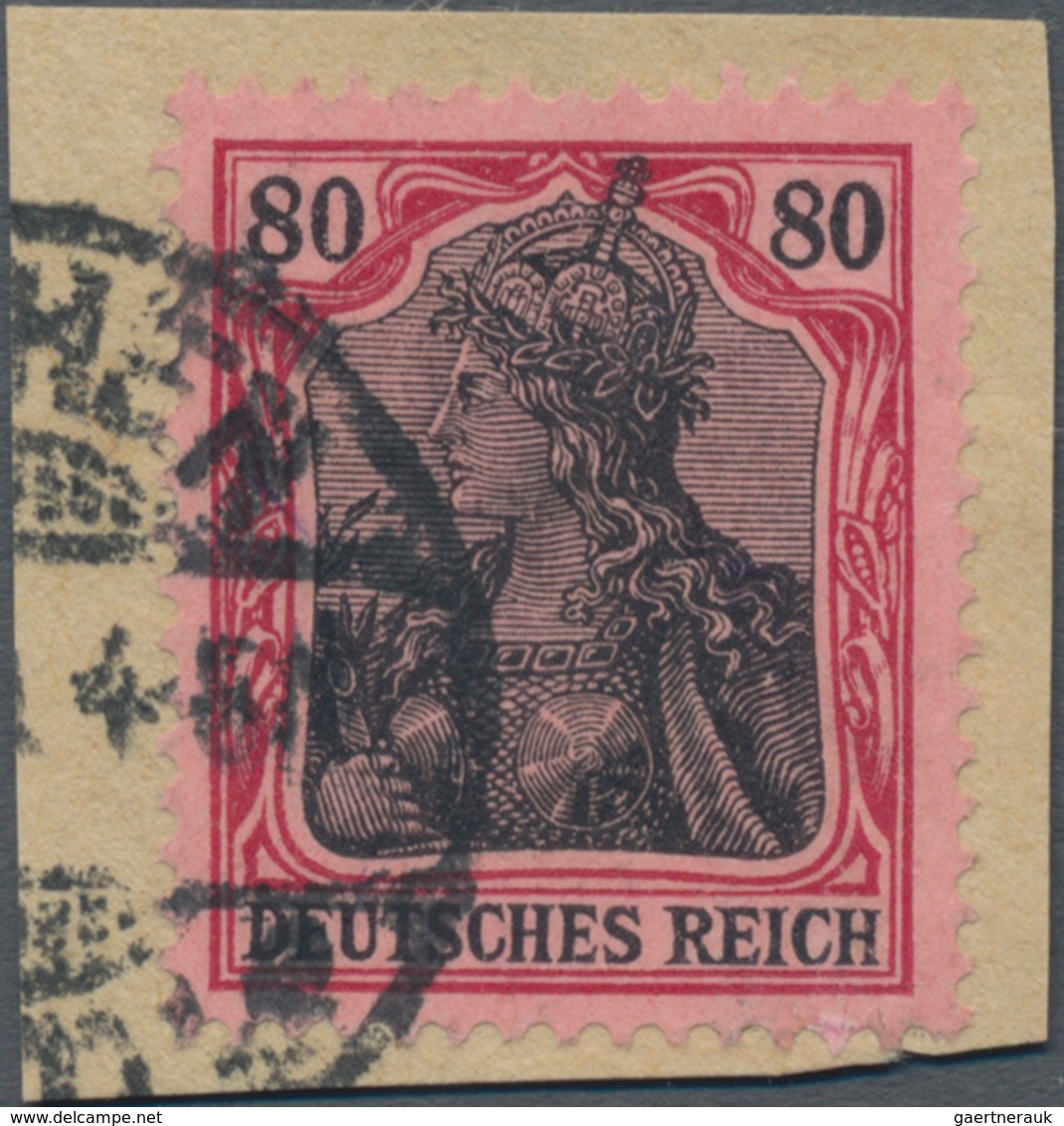 Deutsches Reich - Germania: 1915, Germania 80 Pf Karmin (metallisch Glänzend) / Schwarz Auf Hellrot, - Nuevos