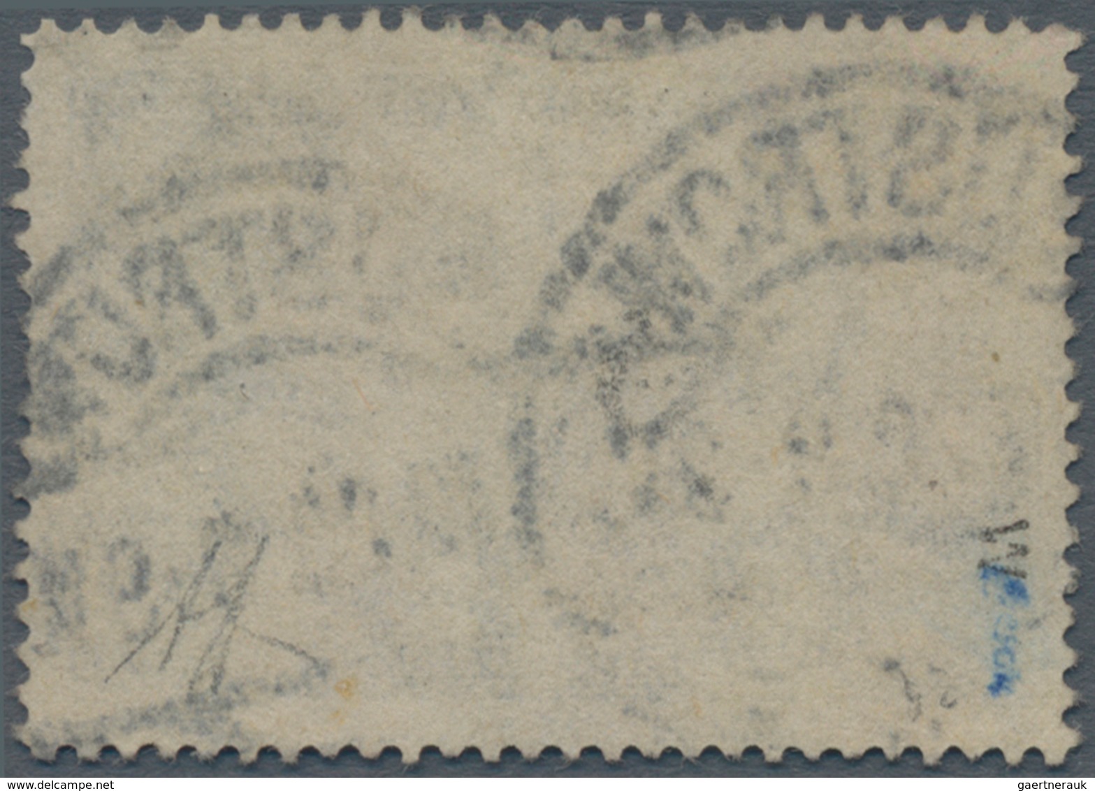 Deutsches Reich - Germania: 1915, 3 Mark Schiefergrau, Wasserzeichen "RINGE", Gebraucht Mit Datumsbr - Unused Stamps