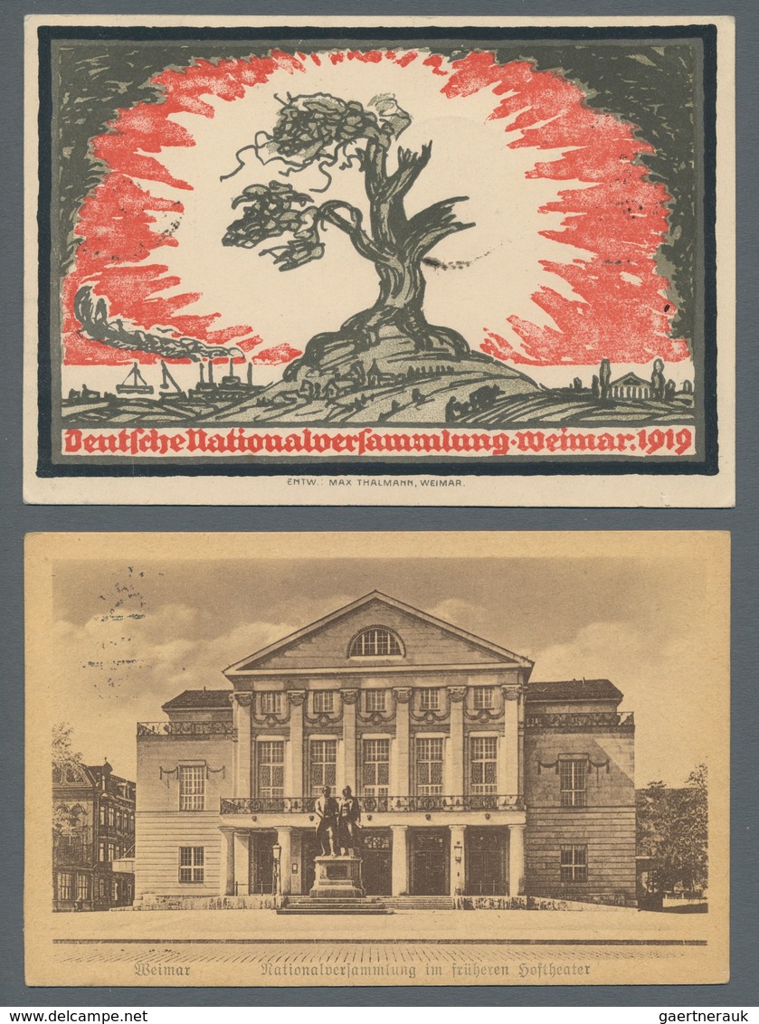 Deutsches Reich - Inflation: 1919, "10 Bis 25 Pfg. Nationalversammlung", Kleine Zusammenstellung Von - Brieven En Documenten