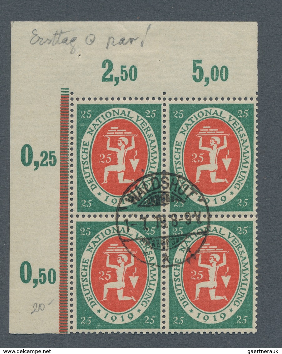 Deutsches Reich - Inflation: 1919, "10 bis 25 Pfg. Nationalversammlung", kleine Zusammenstellung von