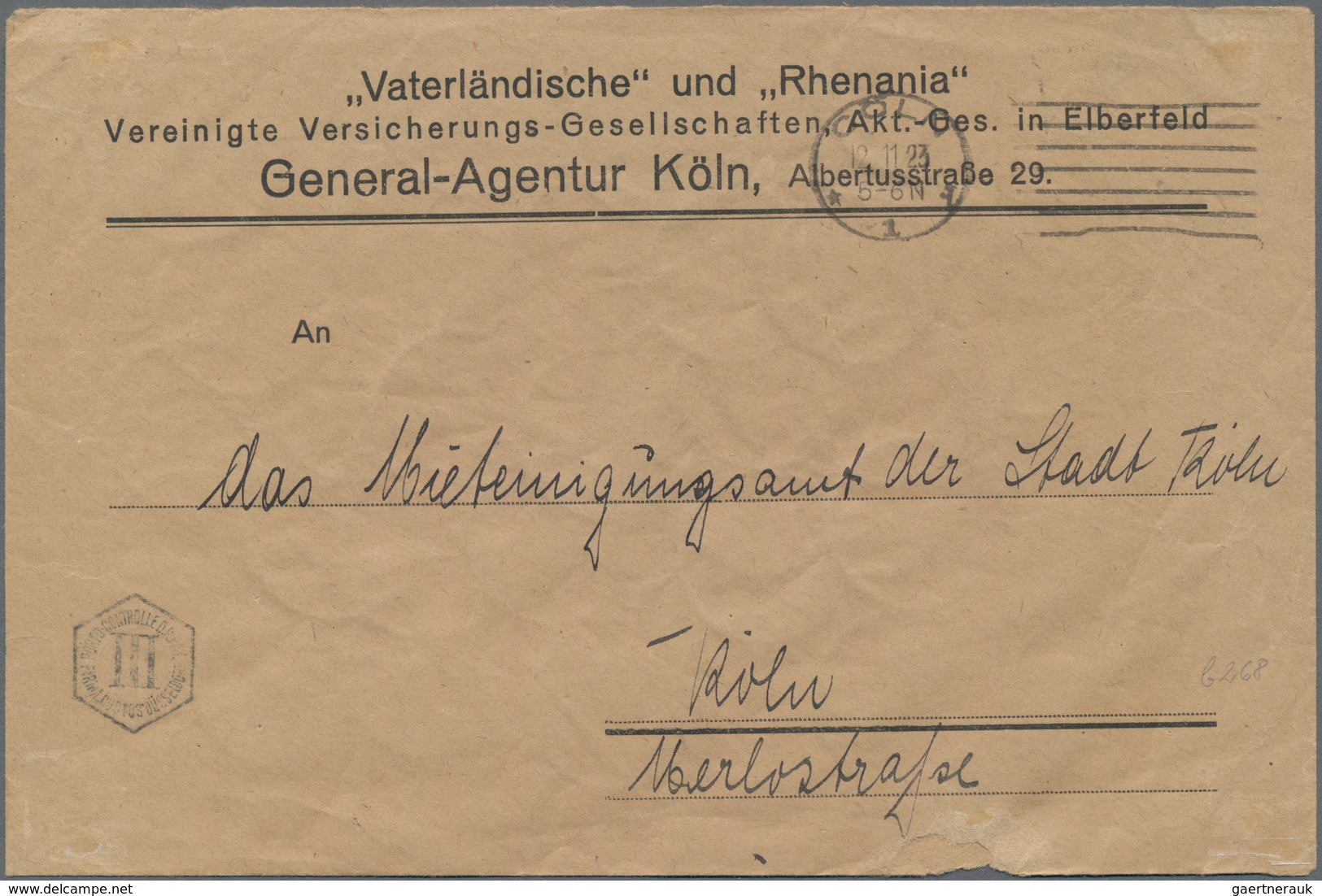 Deutsches Reich - Inflation: 1923, 200 Mio M Ockerbraun, Durchstochen, 25er-Block (5 X 5), Davon Ein - Briefe U. Dokumente