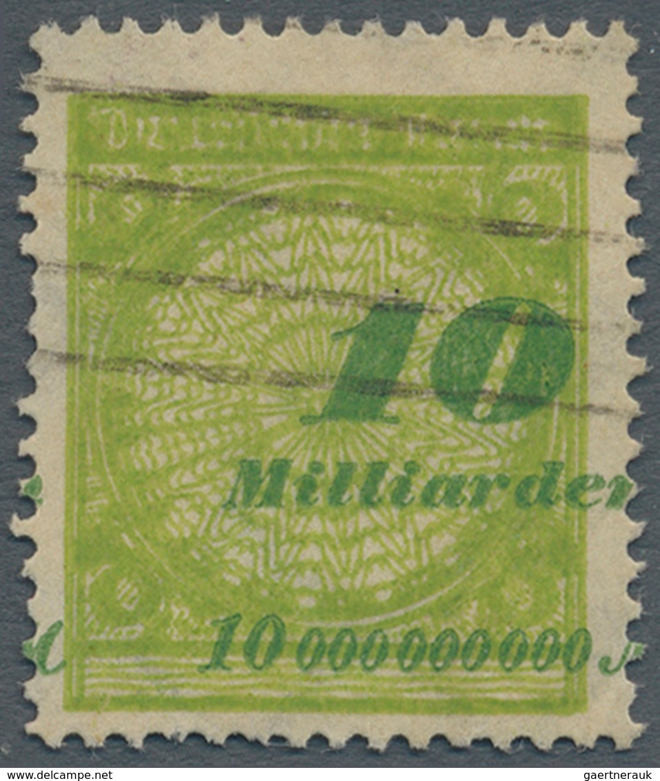 Deutsches Reich - Inflation: 1923, 10 Mrd. Mark Schwärzlichgrüngelb/olivgrün Mit DOPPELDRUCK Des Mar - Briefe U. Dokumente