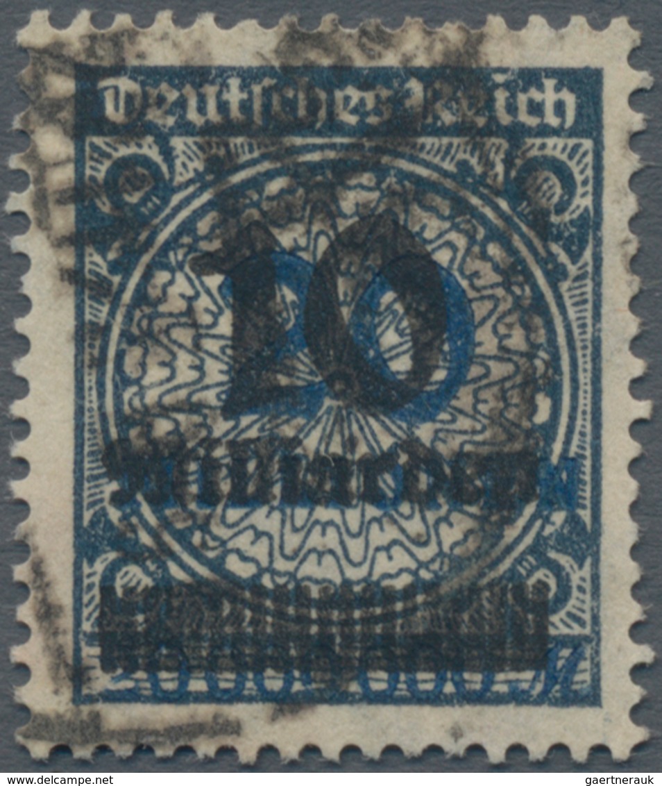 Deutsches Reich - Inflation: 1923, 10 Mrd. Auf 20 Mio. M. Schwarzblau (Walzendruck), Gestempelt, Fot - Briefe U. Dokumente