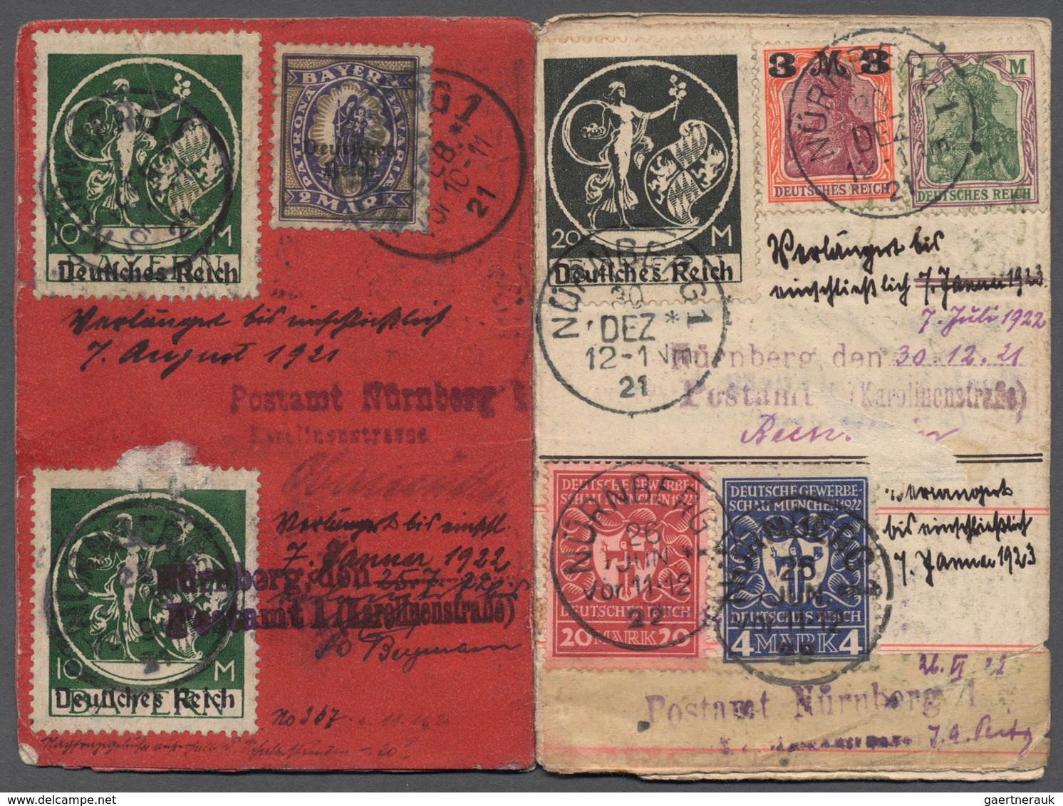 Deutsches Reich - Inflation: 1920/29, POSTLAGERKARTE, Ausgestellt Am 8.3.1920, Mit Stpl. K1 NÜRNBERG - Covers & Documents