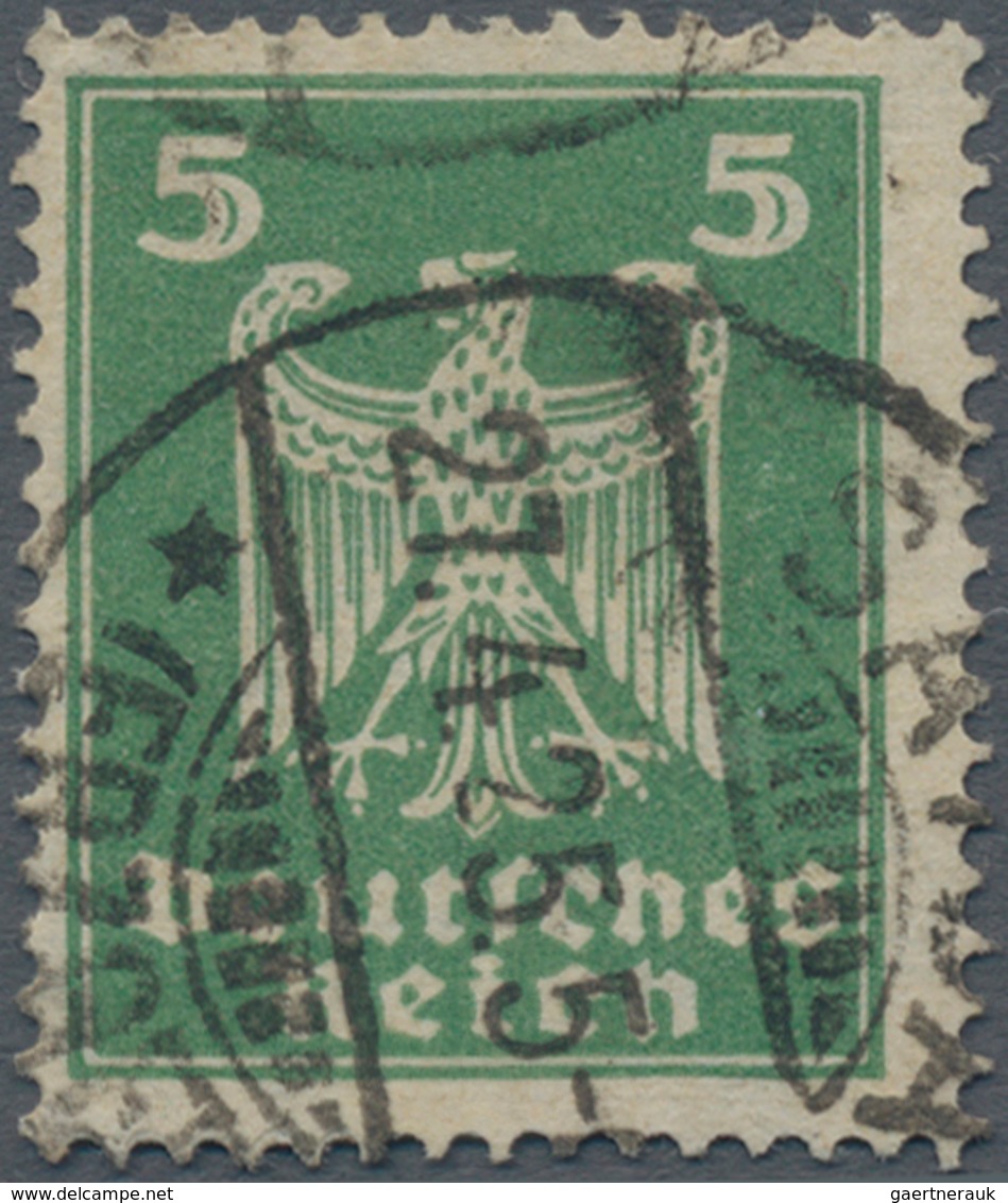 Deutsches Reich - Weimar: 1924, 5 Pf. Neuer Reichsadler Mittelgrün Mit Wasserzeichen 2 Y (liegend). - Andere & Zonder Classificatie