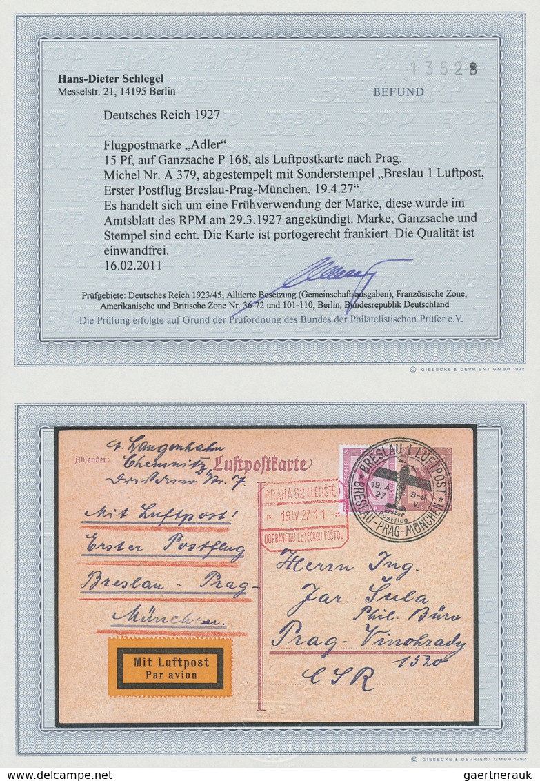 Deutsches Reich - Weimar: 1926, "15 Pfg. Adler" Auf Motiv- Und Wertgleicher Ganzsache Mit Bekanntem - Sonstige & Ohne Zuordnung