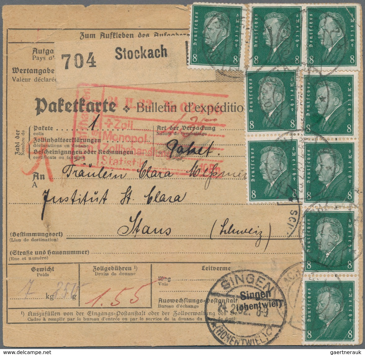 Deutsches Reich - Weimar: 1928, 8 Pf Schwarzbläulichgrün Ebert, 35 Stück (9 Vorder- U. 26 Rückseitig - Other & Unclassified