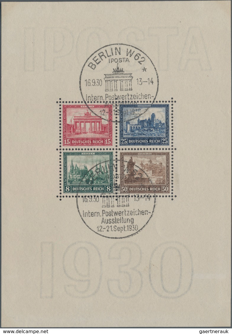 Deutsches Reich - Weimar: 1930, Iposta-Block Mit SST "Berlin 16.9.30", Rückseitige Falzspuren. (Mi. - Other & Unclassified