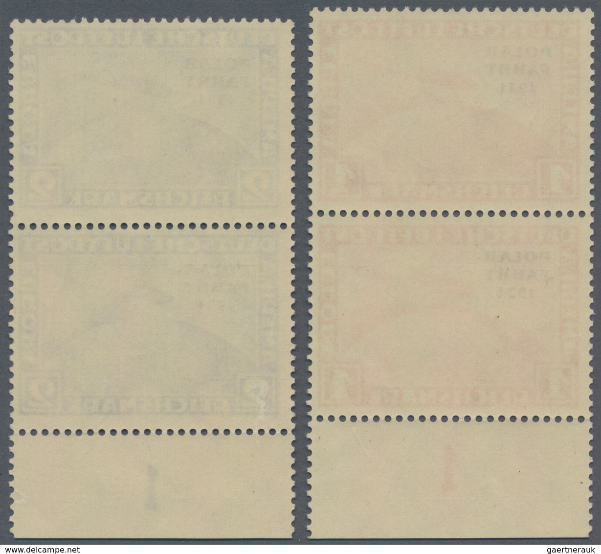 Deutsches Reich - Weimar: 1931, 1 RM Und 2 RM ZEPPELIN-Polarfahrt Je Senkr. Paare Vom Unterrand Post - Andere & Zonder Classificatie