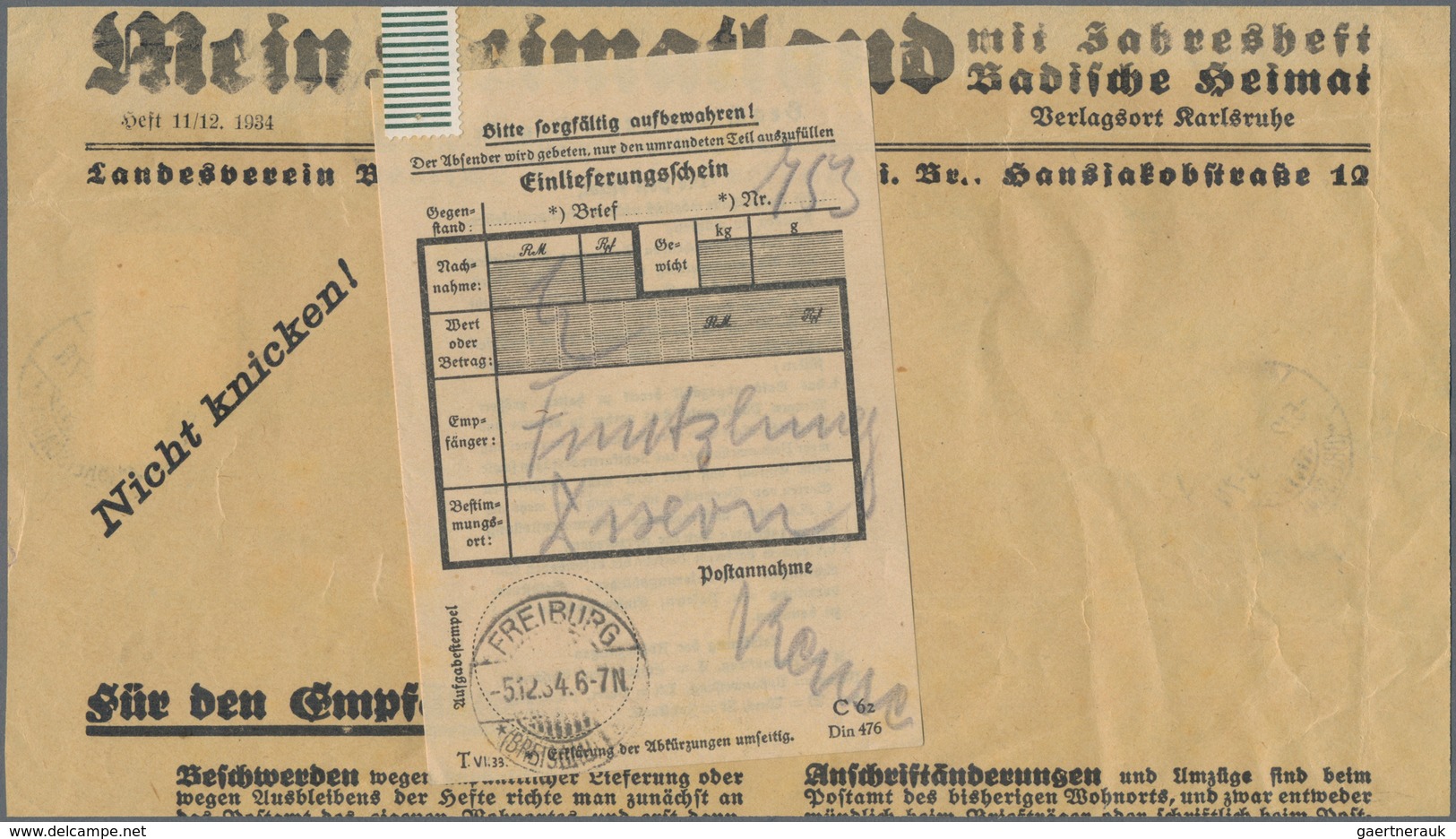Deutsches Reich - Weimar: 1932, 50 Pf Siena 'Hindenburg', Einzelfrankatur Auf Ausschnitt Der Zeitung - Other & Unclassified
