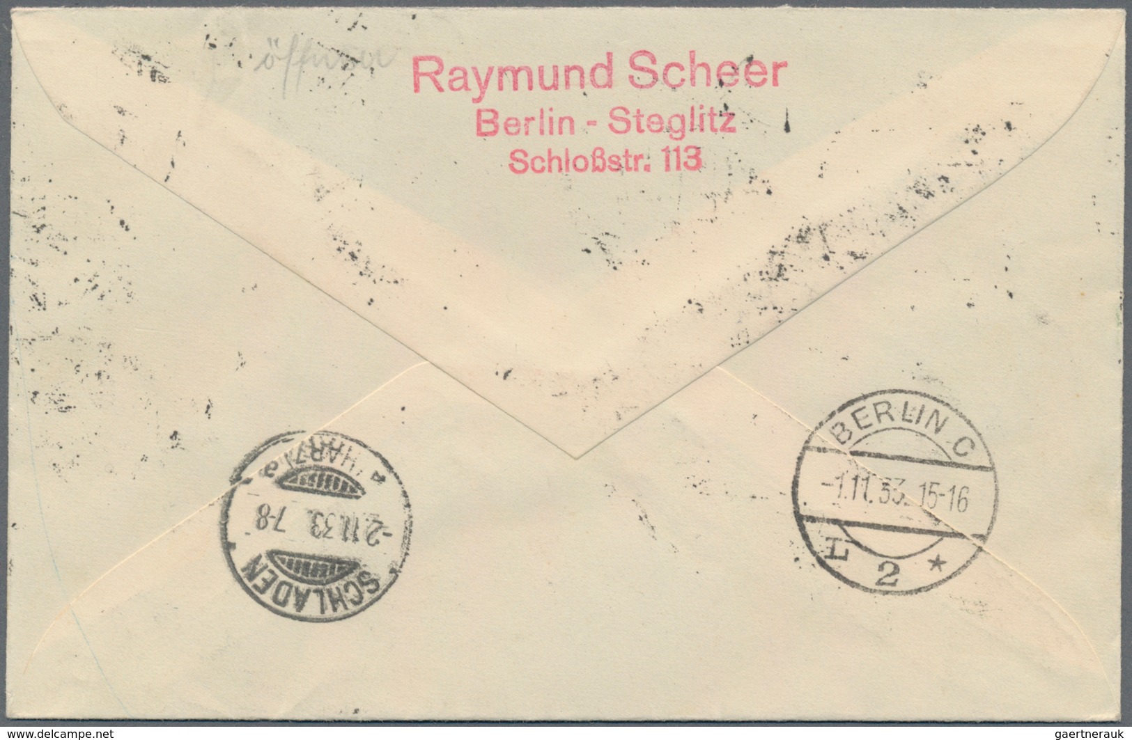 Deutsches Reich - 3. Reich: 1933, Deutsche Nothilfe: Wagner, 9 Werte Auf Zwei Luftpost-R-FDC Von Ber - Brieven En Documenten