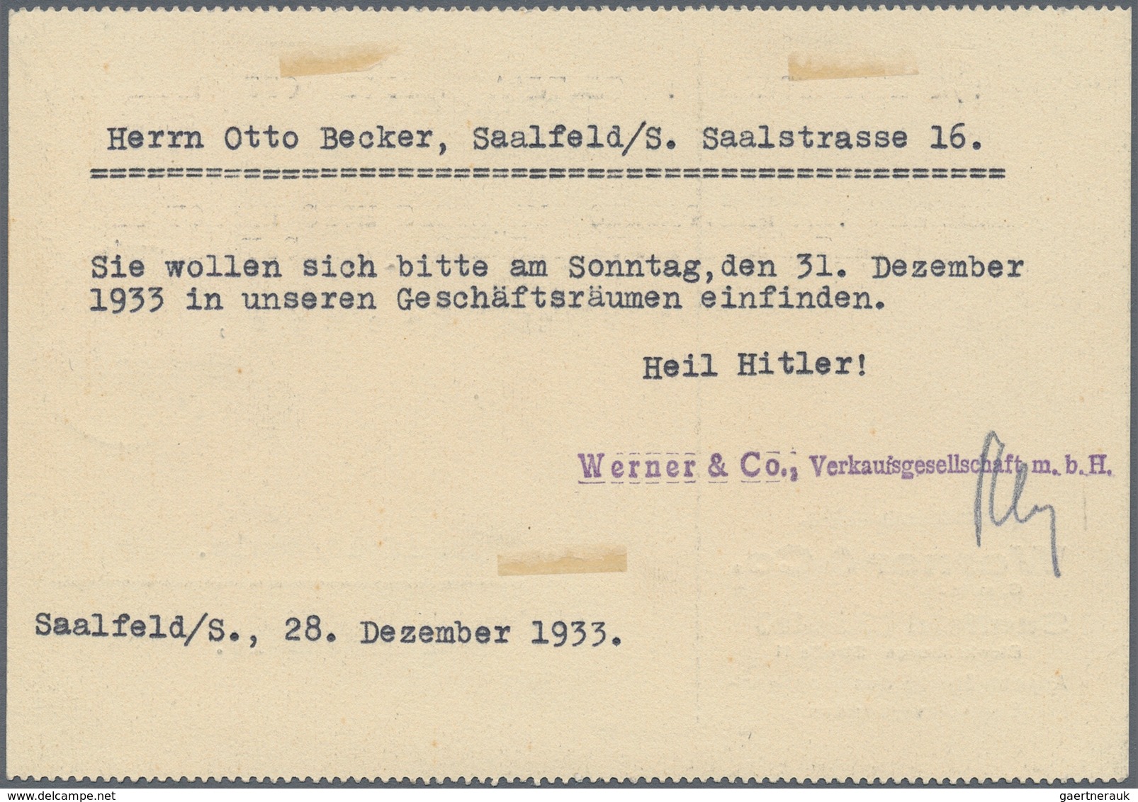 Deutsches Reich - 3. Reich: 1933, 5 Pfg. Grün, Marke Aus Nothilfe-Block Als Portogerechte Einzelfran - Brieven En Documenten