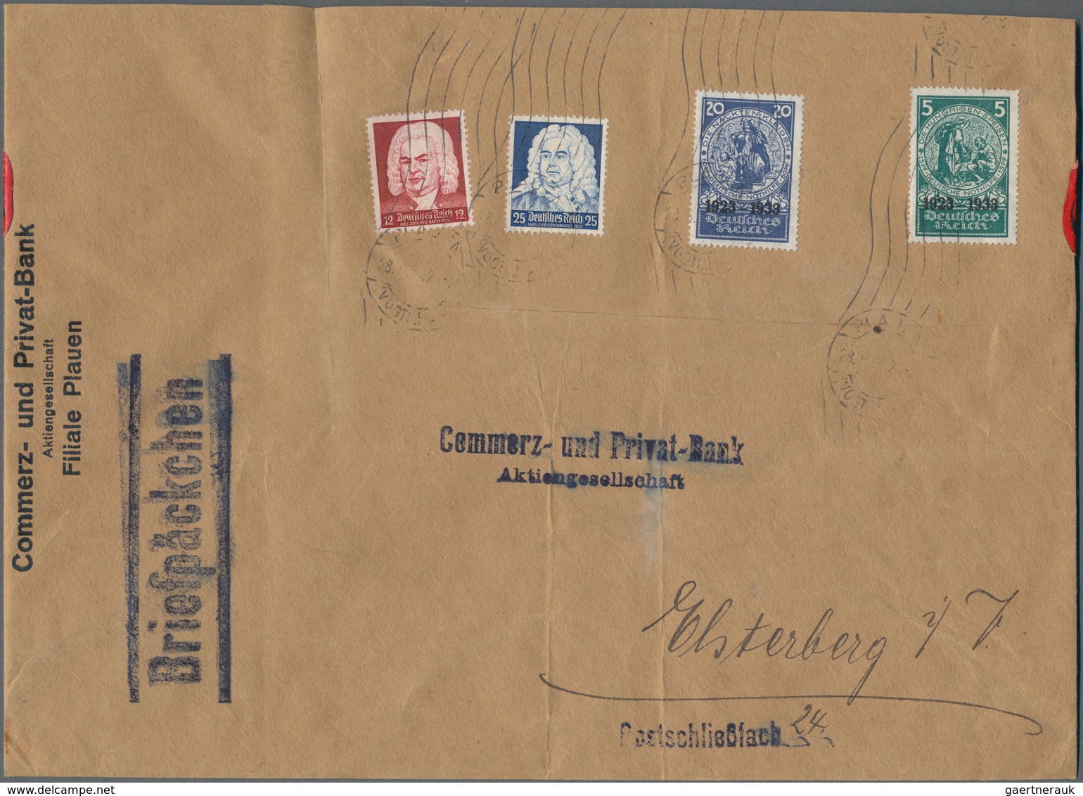 Deutsches Reich - 3. Reich: 1933, 3 Pfg. Und 20 Pfg. Marken Aus Nothilfe-Block Mit Beifrankatur Auf - Briefe U. Dokumente