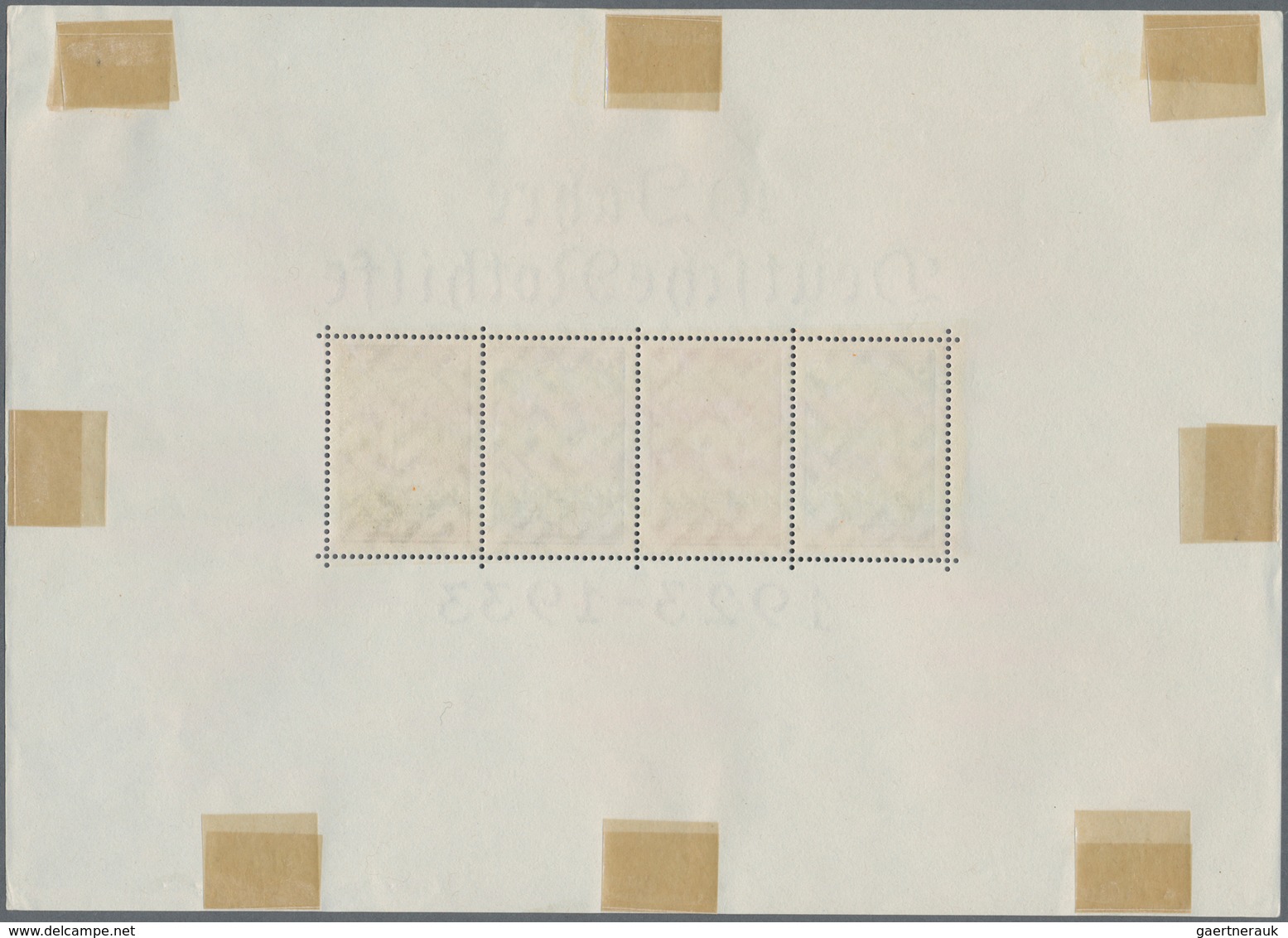 Deutsches Reich - 3. Reich: 1933, Nothilfe-Block Ungebraucht Im Originalmaß Mit 8 Falzen In Den Bloc - Covers & Documents