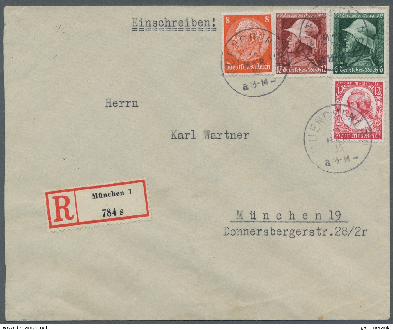 Deutsches Reich - 3. Reich: 1935, "Heldengedenktag Mit Senkr. Gummiriffelung", Sauber Mit Ersttagsst - Covers & Documents