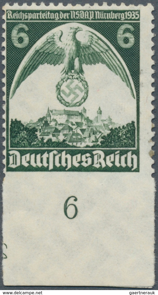 Deutsches Reich - 3. Reich: 1935. Reichsparteitag 6 Pf UR-Stück, Unten Ungezähnt, Ungebraucht. FB Sc - Briefe U. Dokumente
