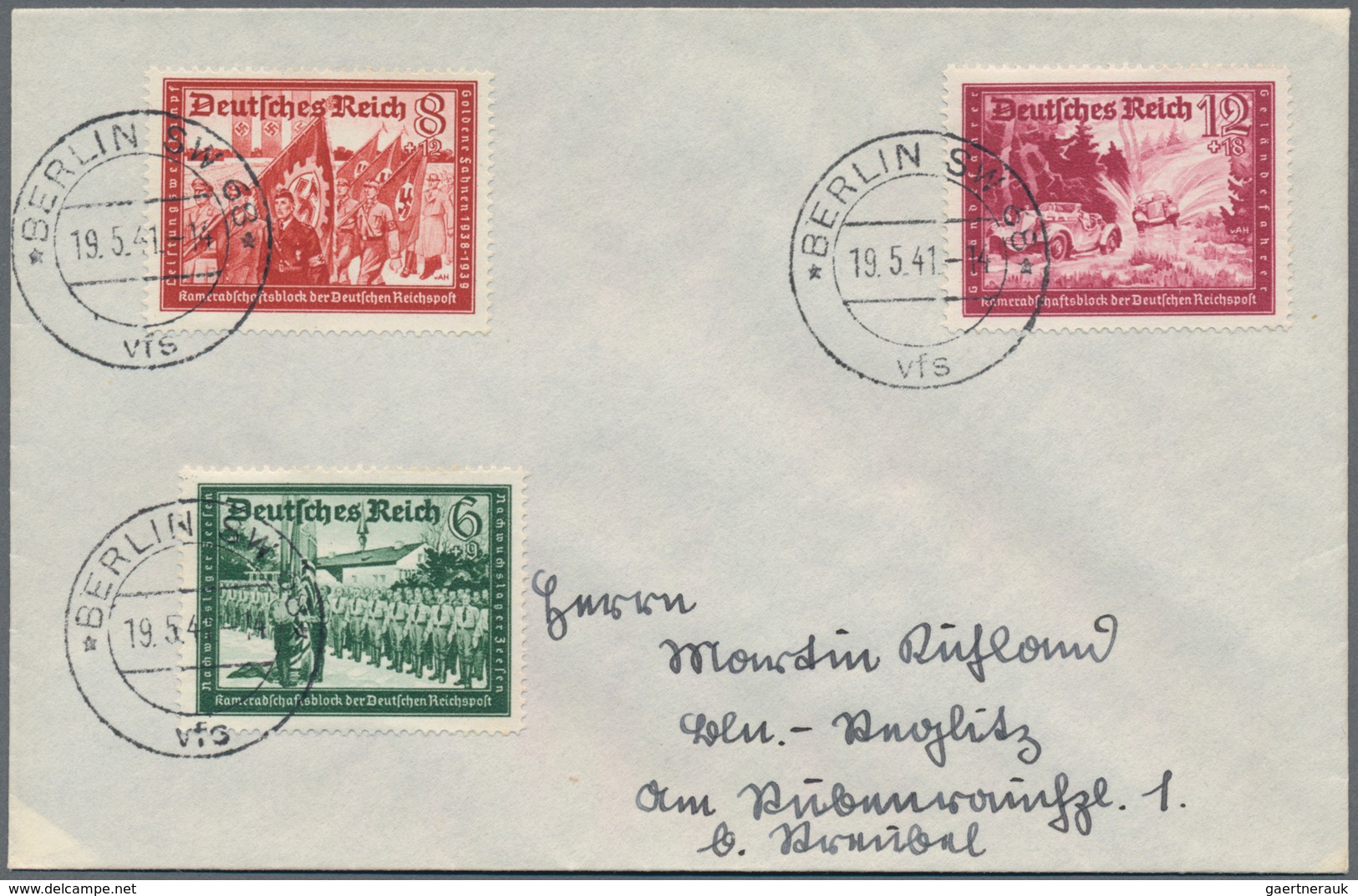 Deutsches Reich - 3. Reich: Kameradschaftsblock 1941 Auf Zwei Ersttagsbriefen Mit Versandstellen-EST - Covers & Documents