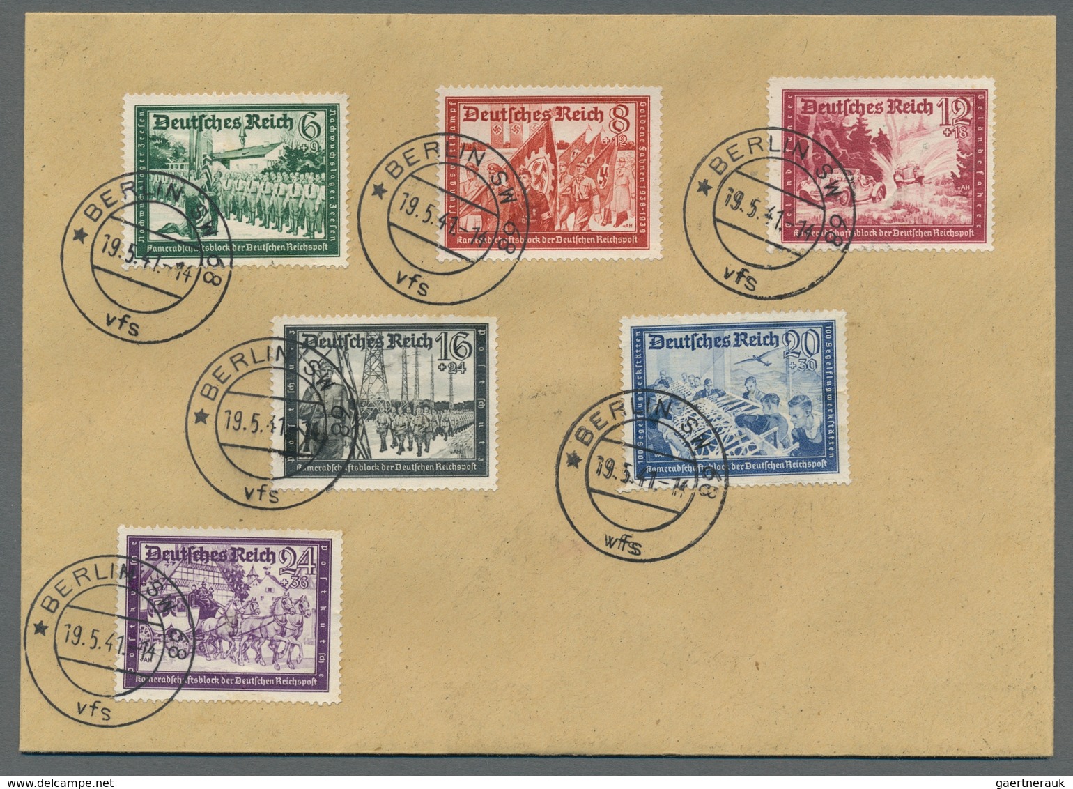 Deutsches Reich - 3. Reich: 1942, "Postkameradschaft II" Komplett Auf Blanko-FDC Mit BERLIN SW 68 Vf - Covers & Documents