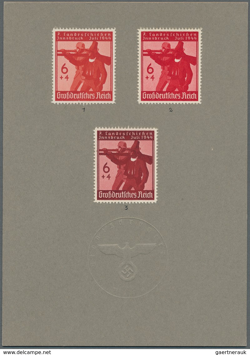 Deutsches Reich - 3. Reich: 1944, "6 + 4 Pfg. Tiroler Landesschießen" Auf Vorlagekarton Der Staatsdr - Covers & Documents