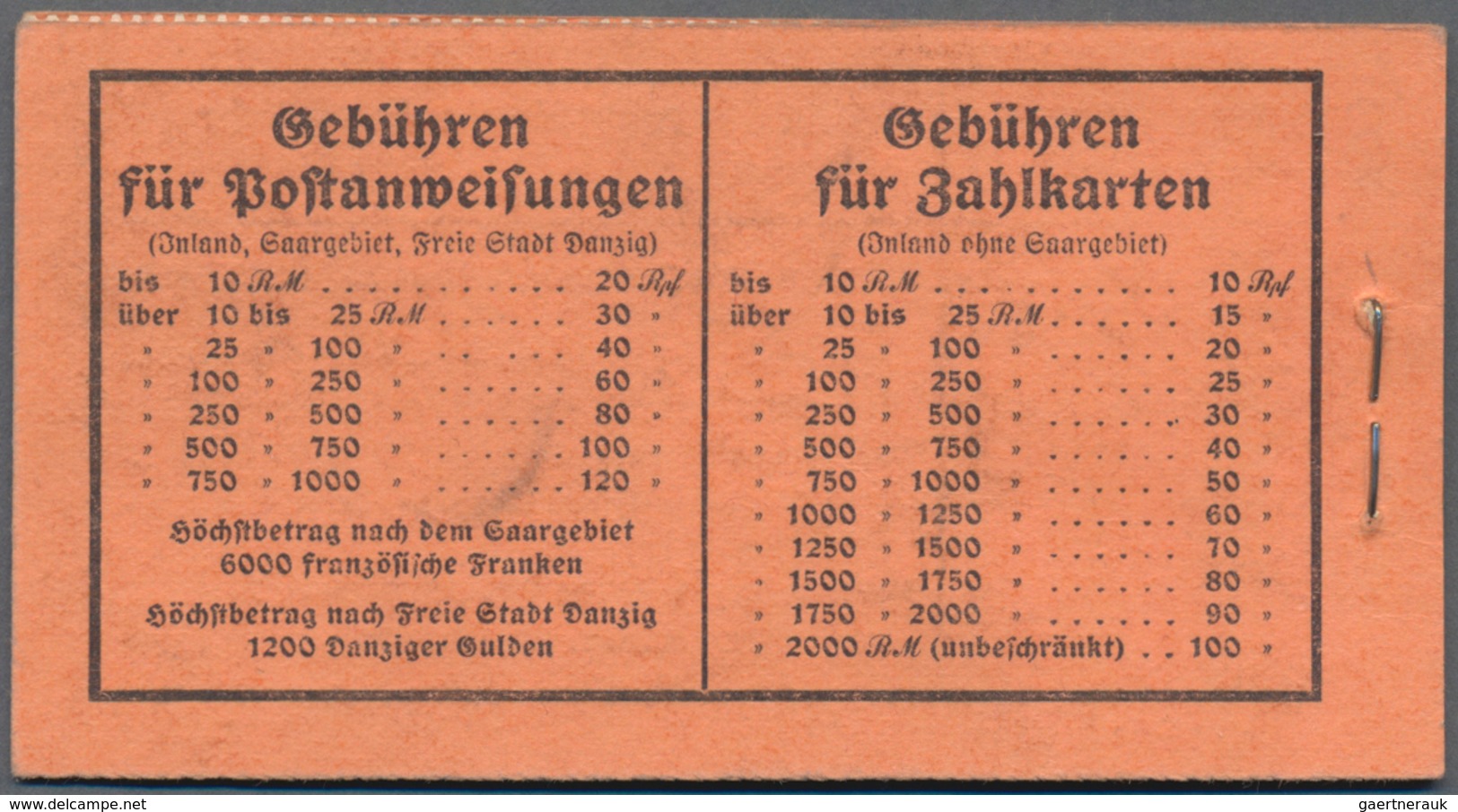 Deutsches Reich - Markenheftchen: 1933, Hindenburg MH Zu 2 Reichsmark Mit Postfrischen H-Blättern 76 - Markenheftchen