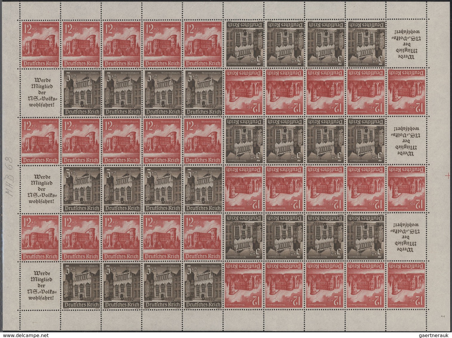 Deutsches Reich - Markenheftchenbogen: 1936-40, "Winterhilfe", Alle Markenheftchenbogen Komplett, Po - Booklets