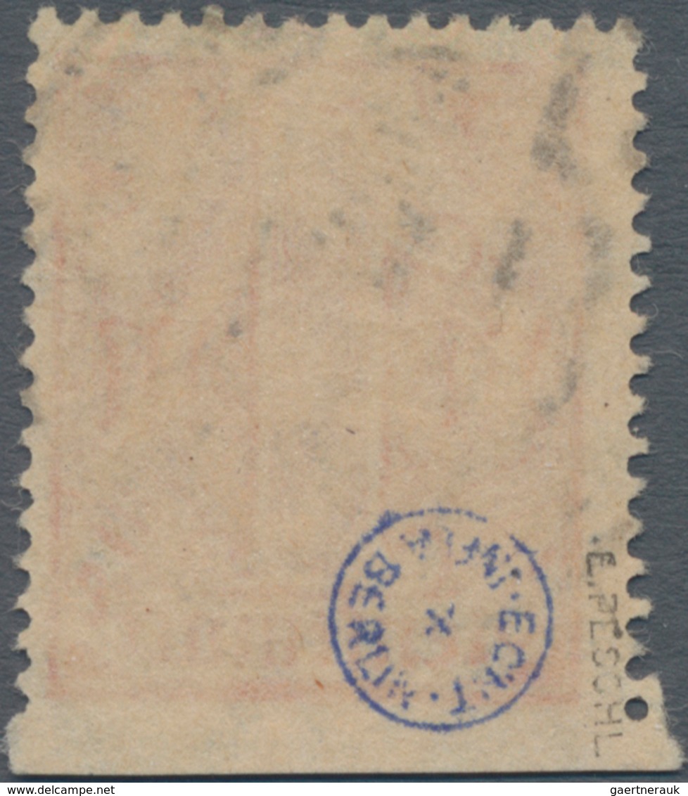Deutsches Reich - Dienstmarken: 1920, 1 Mark Gelblichrot Als Unten Ungezähnter Einzelwert, Geprüft P - Dienstmarken