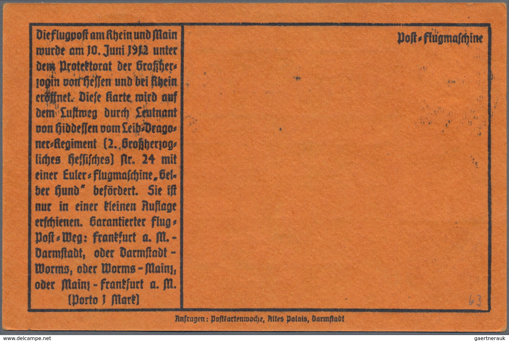 Deutsches Reich - Halbamtliche Flugmarken: 1912, Flugpostmarke 10 Pf. "Gelber Hund", 2 Exemplare Auf - Luchtpost & Zeppelin