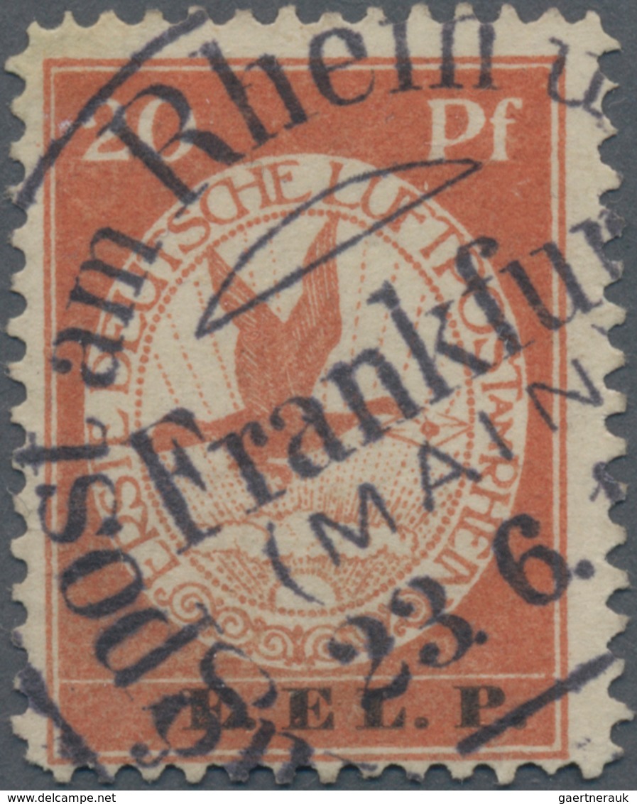 Deutsches Reich - Halbamtliche Flugmarken: 1912, Flugpostmarke 20 Pf. E.EL.P., Sauber Und Voll Entwe - Airmail & Zeppelin