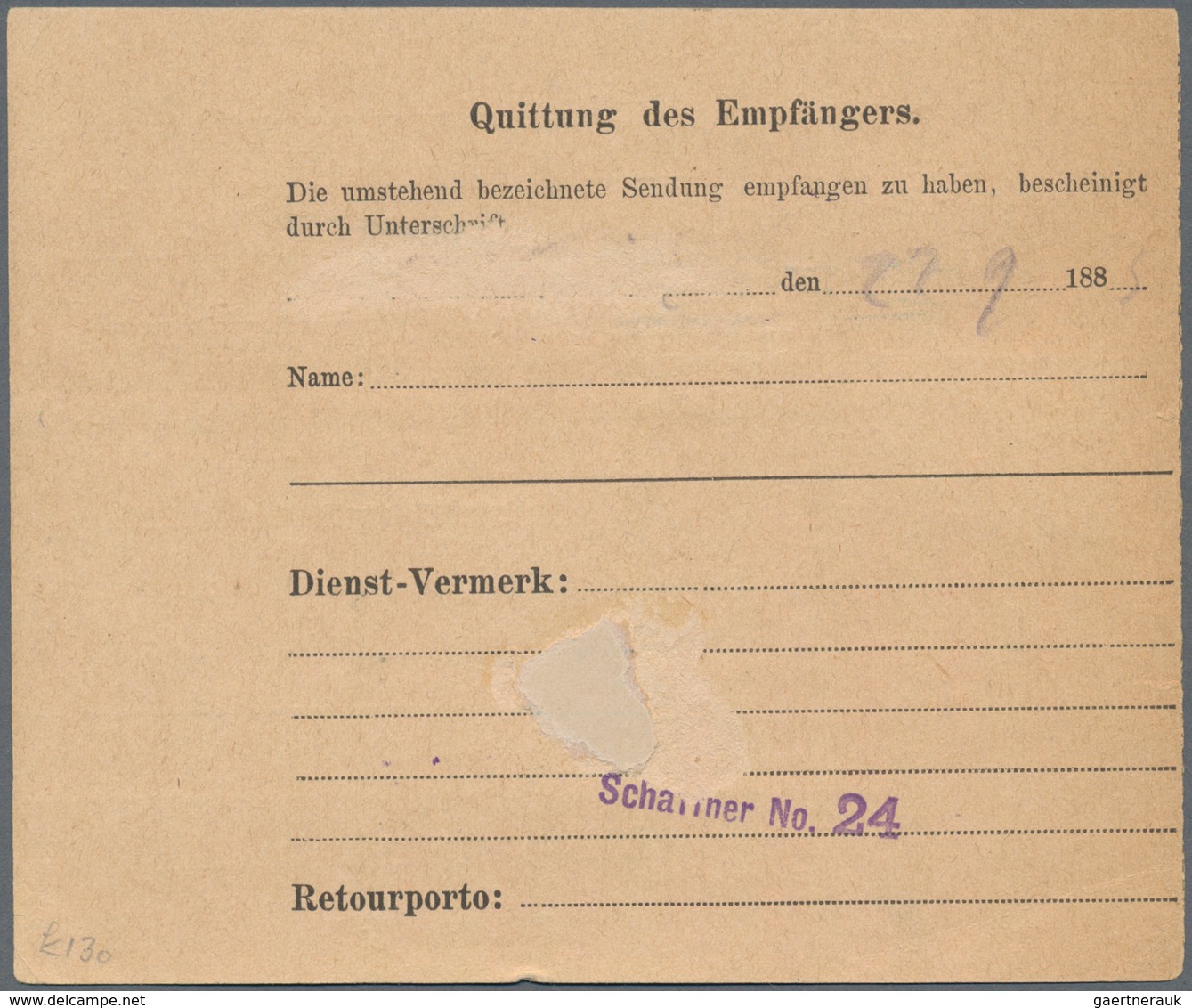 Deutsches Reich - Privatpost (Stadtpost): BERLIN, PAKETFAHRT: 1885, Paketmarke (15 Pf) Rot Für Großa - Privatpost