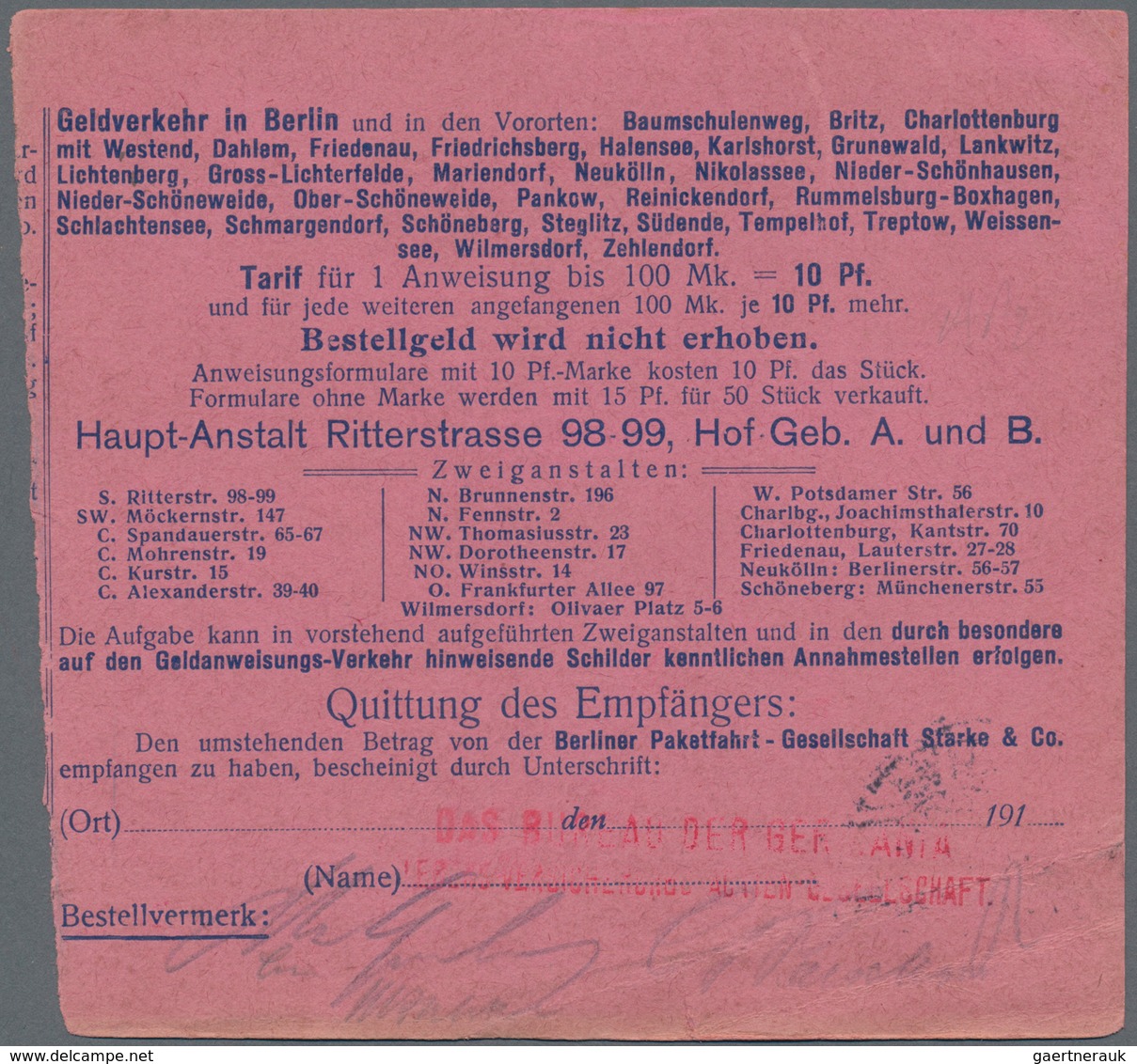 Deutsches Reich - Privatpost (Stadtpost): BERLIN, PAKETFAHRT: 1885, Paketmarke (15 Pf) Rot Für Großa - Private & Local Mails