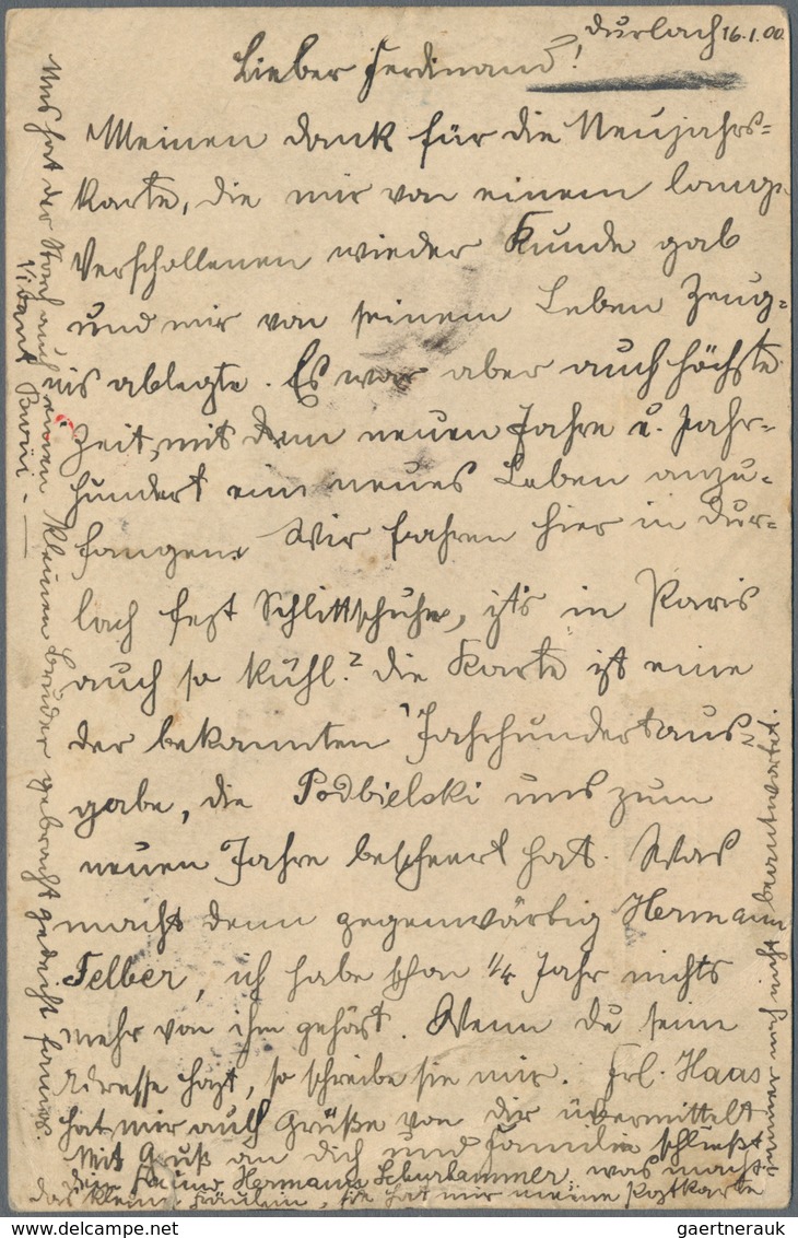 Deutsches Reich - Ganzsachen: 1900, Gebrauchte Ganzsachenkarte Germania 5 Pfennig Grün Von Karlsruhe - Sonstige & Ohne Zuordnung