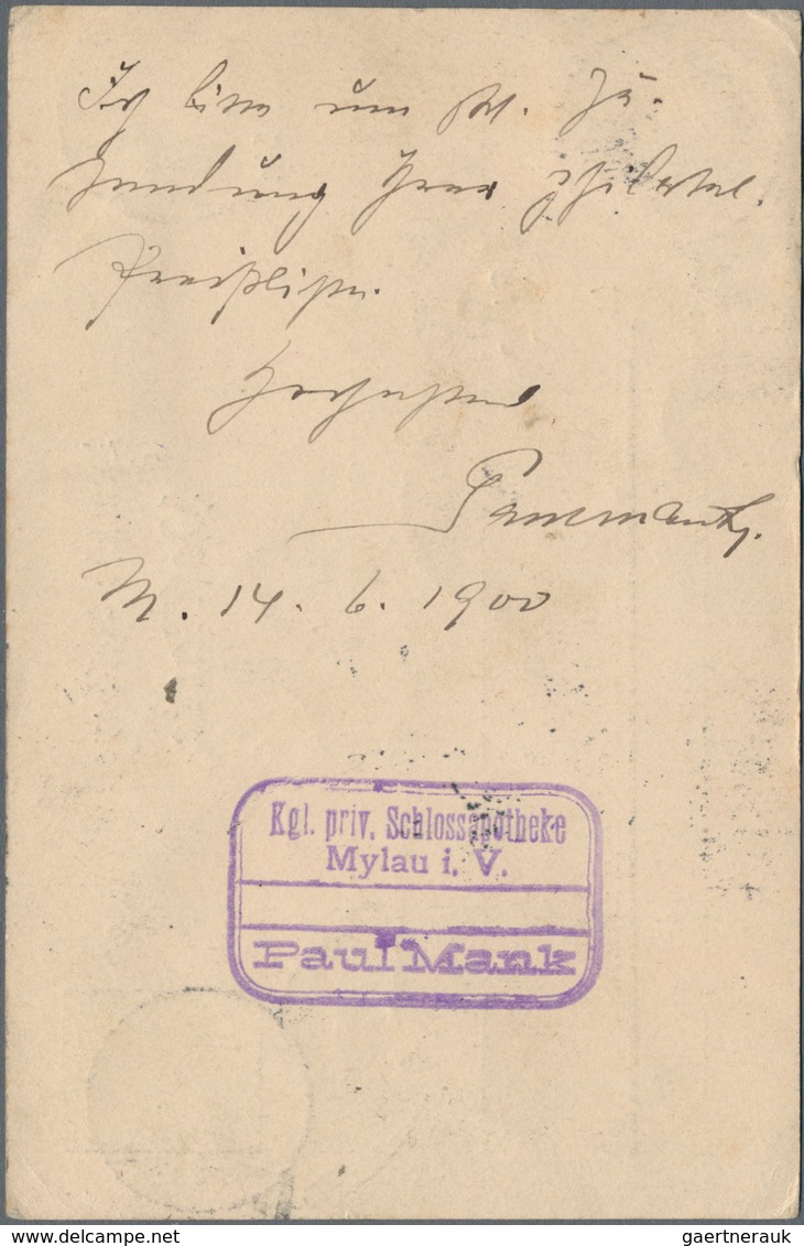 Deutsches Reich - Ganzsachen: 1900, Bedarfs- Und Portogerecht Verwendete Ganzsachenkarte Germania 5 - Sonstige & Ohne Zuordnung