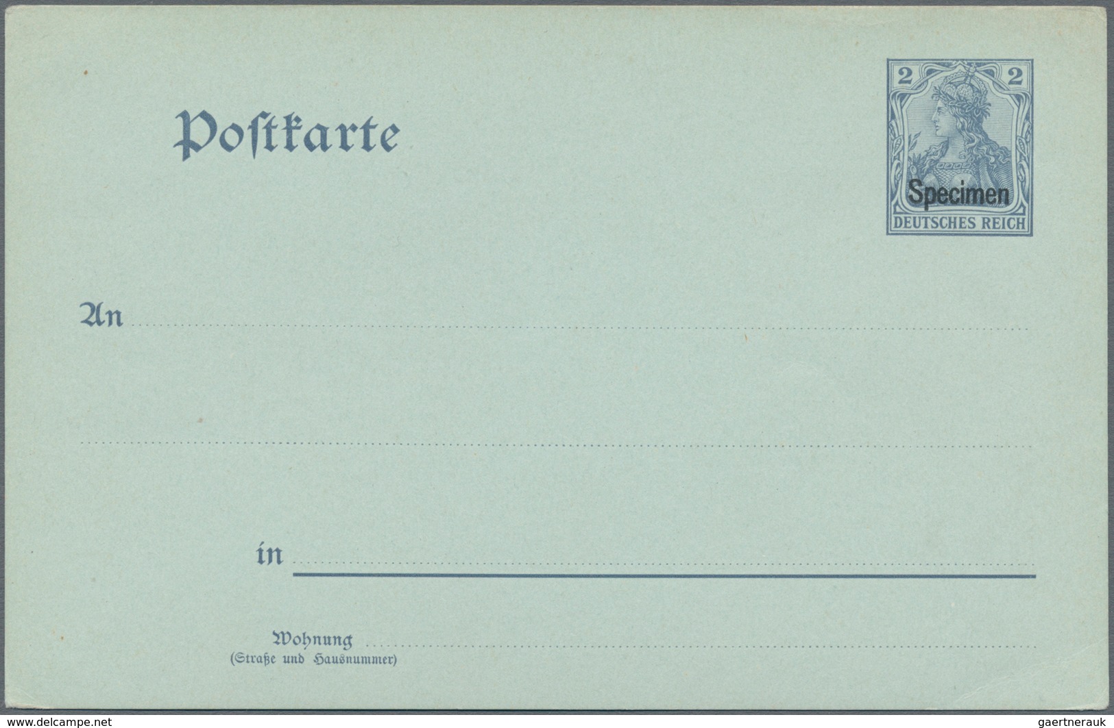 Deutsches Reich - Ganzsachen: 1902, Ungebrauchte Ganzsachenpostkarte Wst. Germania Mit Inschrift "De - Other & Unclassified